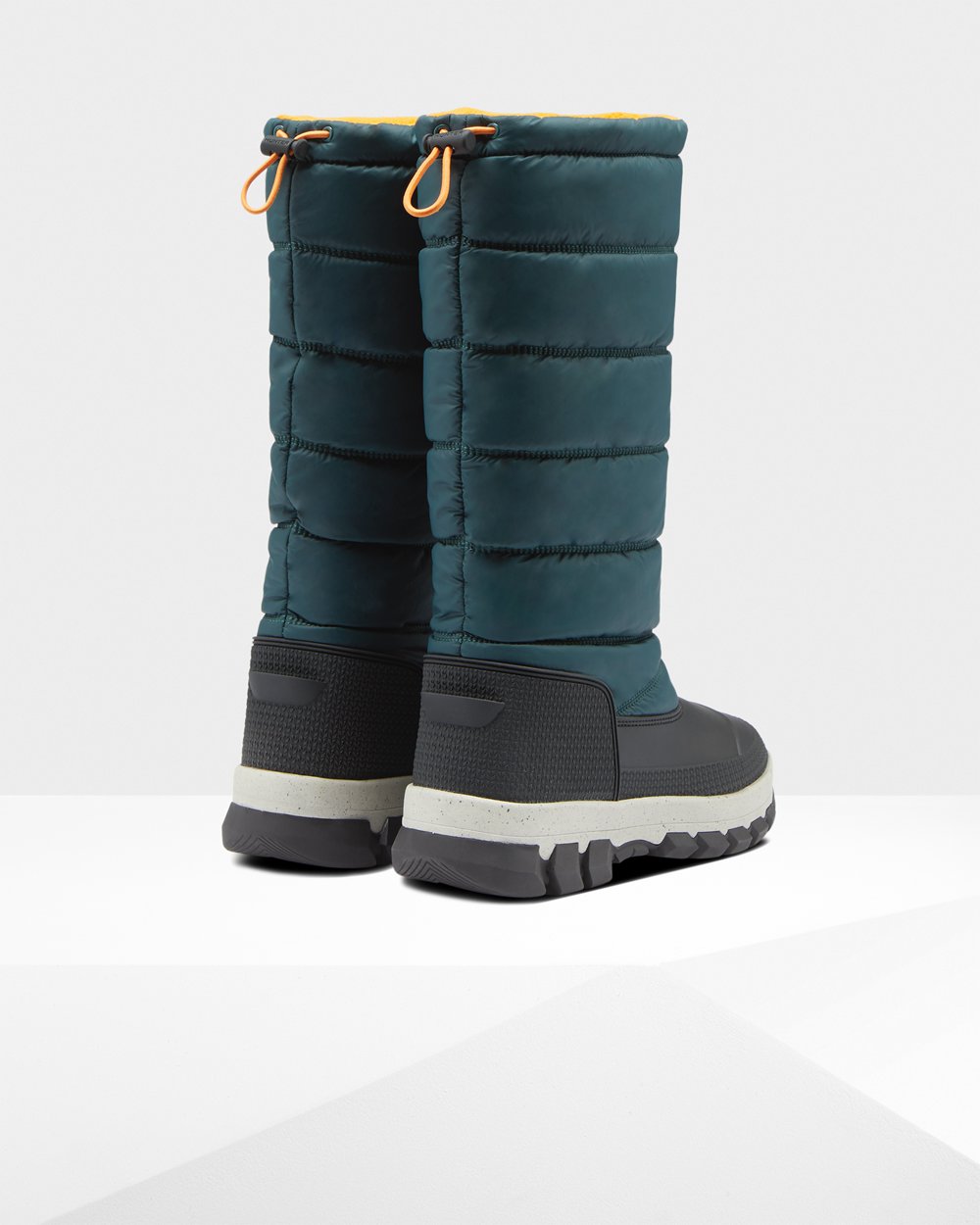 Womens Hunter Snow Boots Green/Grey - Original Insulated Tall - 1073946-ZU